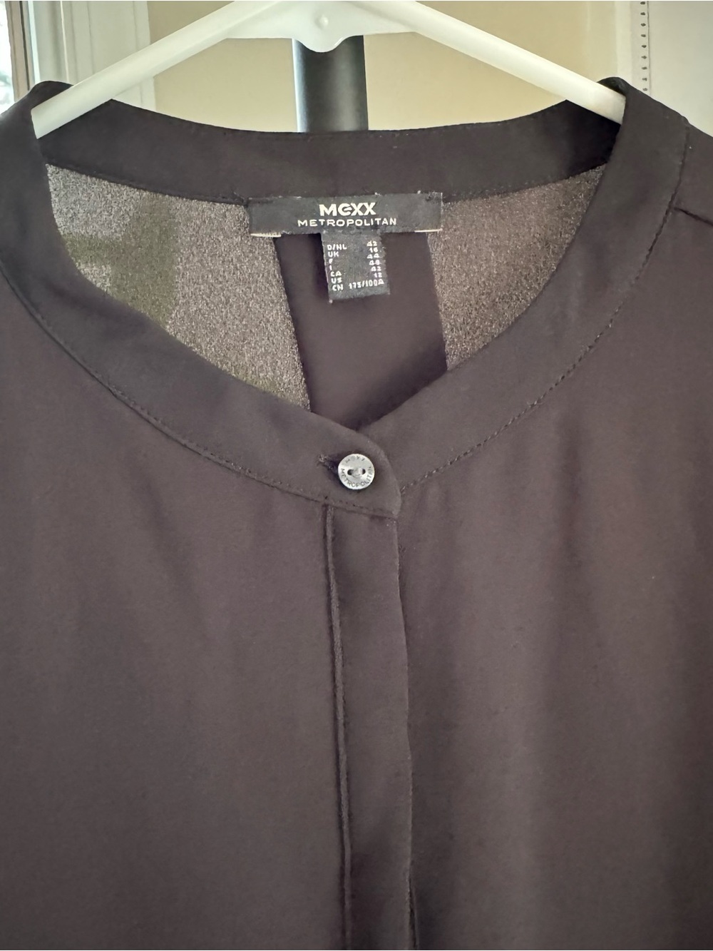 Mexx Blouse, Black, Lightweight, Size 12